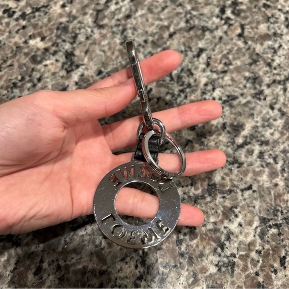 Loewe Metallic Circle Logo Key Chain Bag Charm - Picture 2 of 8